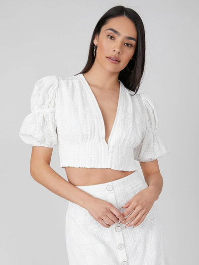 Hana Puff Sleeve Crop Top