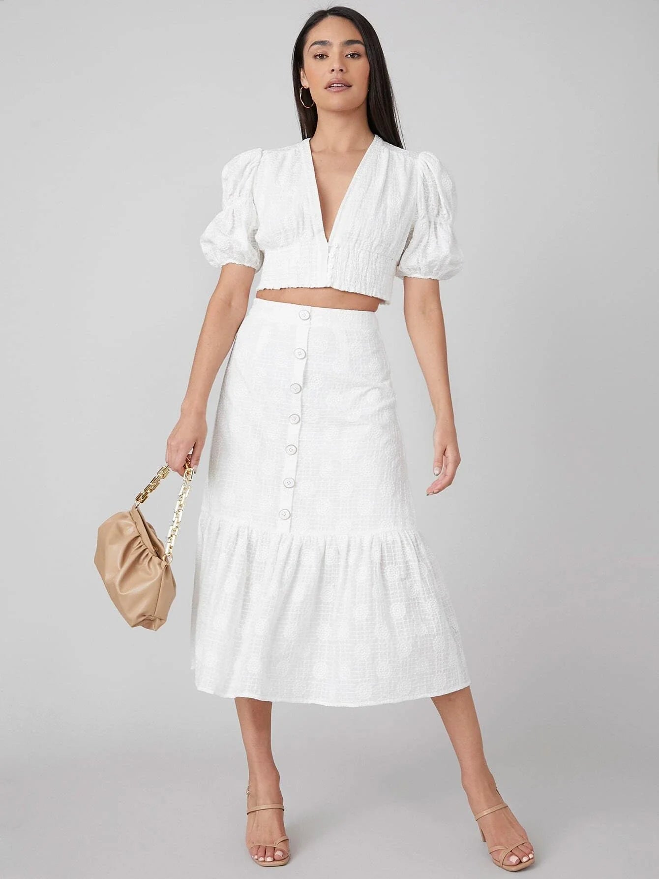 Hana Puff Sleeve Crop Top