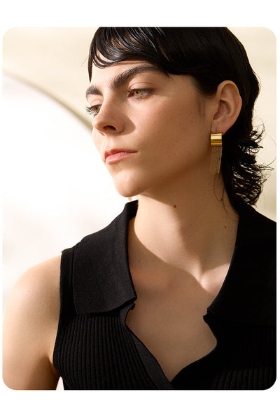 Long Tassel Dangle Earrings