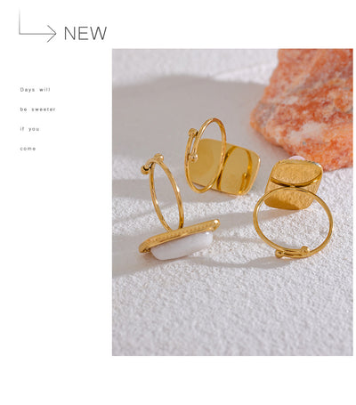 Stone Square Ring