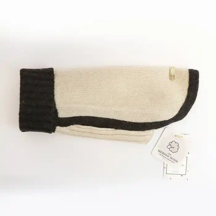 Color Blocked Merino Wool Dog Sweater