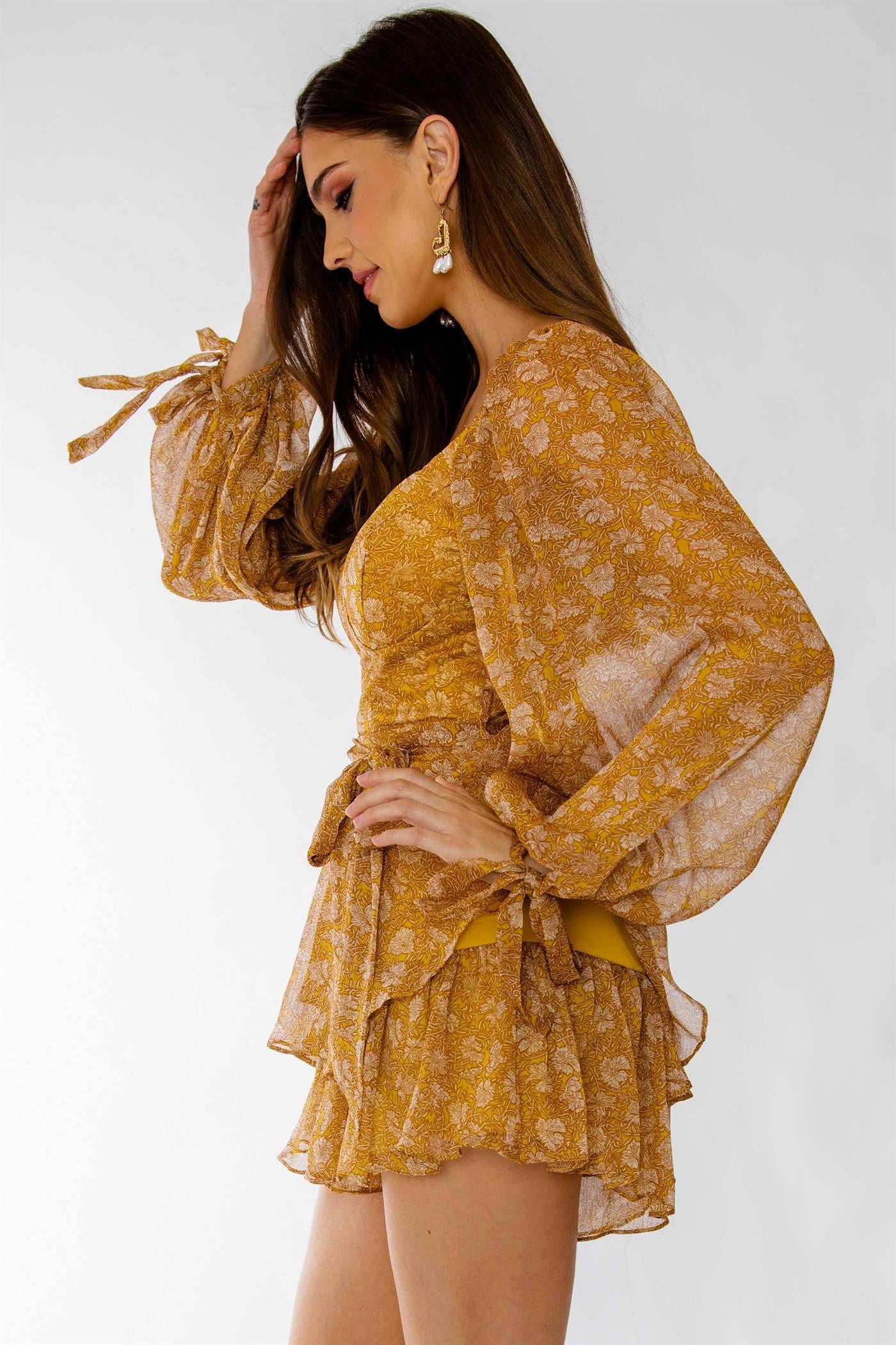 Maine Floral Tiered Romper
