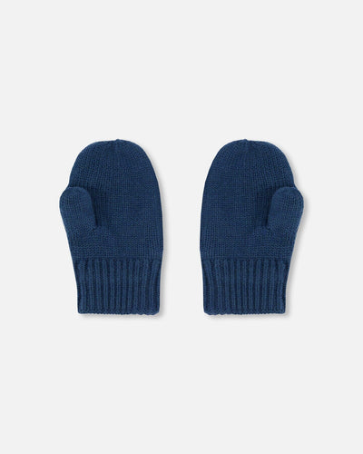 Knitted Mittens Navy