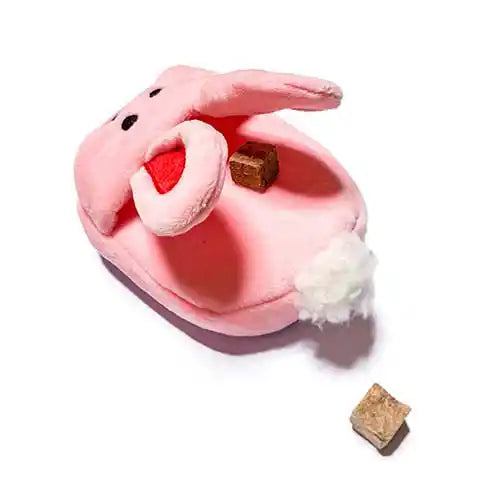 Beeping Bunny Slippers Dog Toy