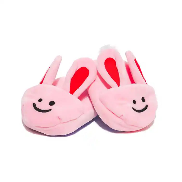 Beeping Bunny Slippers Dog Toy