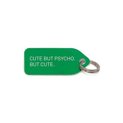 'Cute But Psycho. But Cute.' Dog Collar Charm