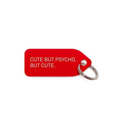 'Cute But Psycho. But Cute.' Dog Collar Charm