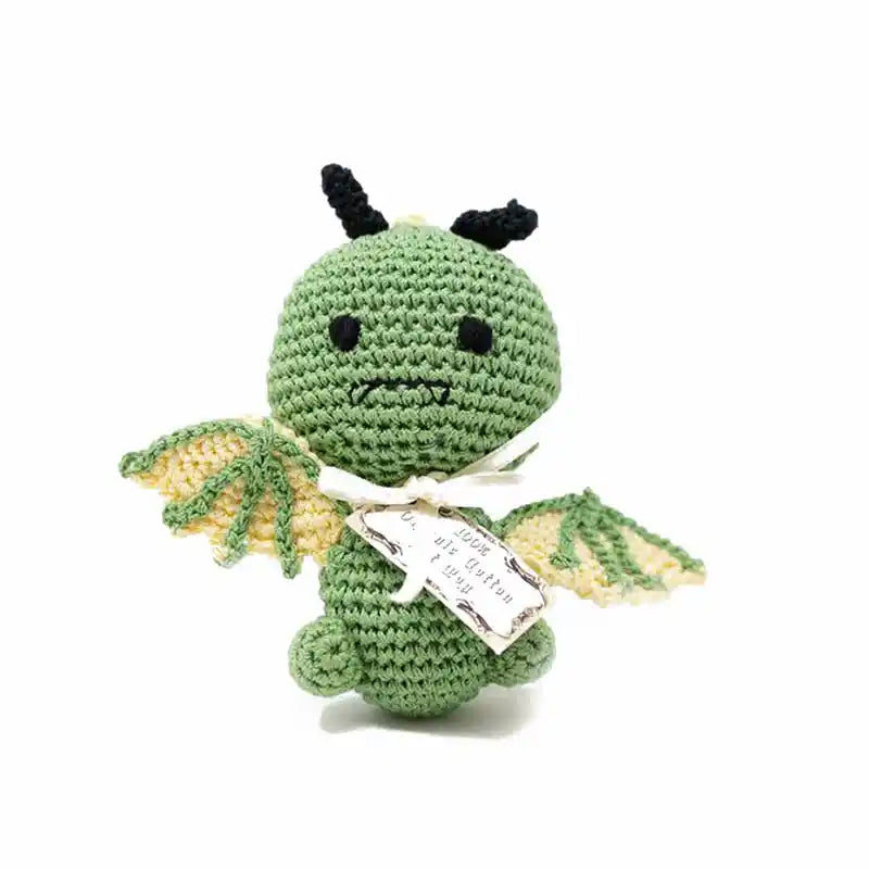 Baby Dragon Organic Knit Squeaky Small Dog Toy