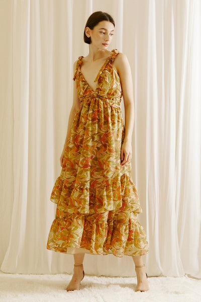 Vancouver Leaves Print Dress