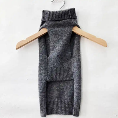 Cashmere Turtleneck Pet Sweater - Grey