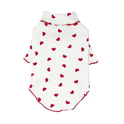 Red Hearts Dog Turtleneck