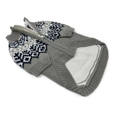 Icelandic Zip-up Dog Sweater