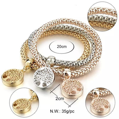 Tree of life trio bracelet