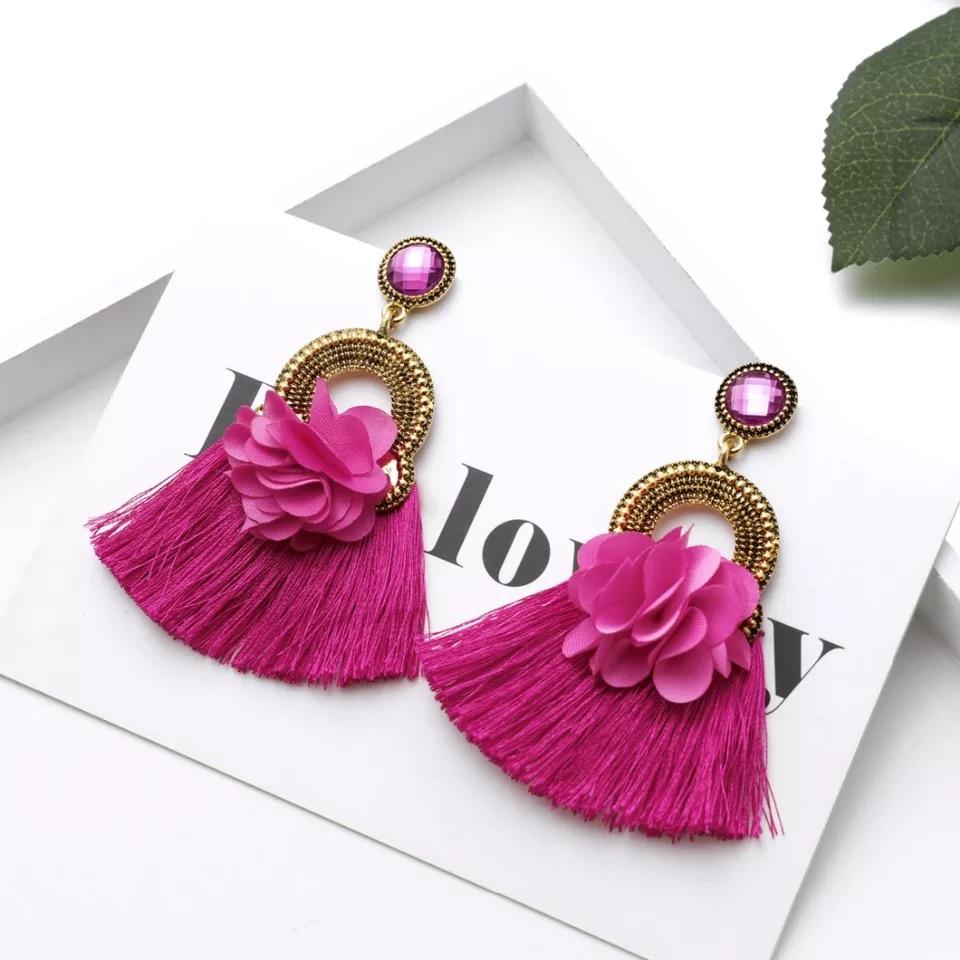 Hot pink earrings