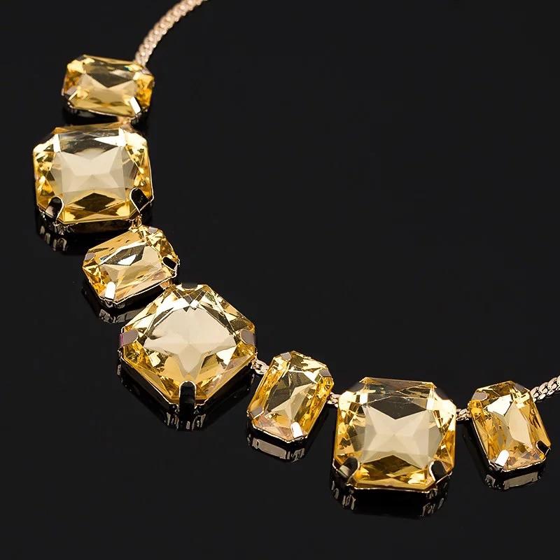 Stone bib necklace