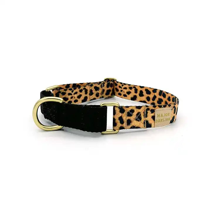Leopard Martingale Dog Collar