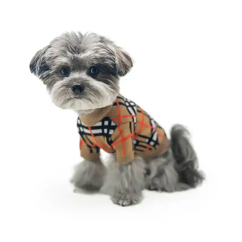 Luxe Plaid Dog Sweater