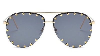 Studded Aviator Sunglasses