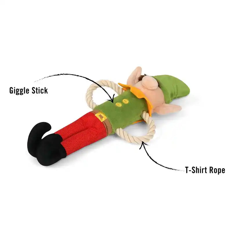 Giggling Elf Dog Toy